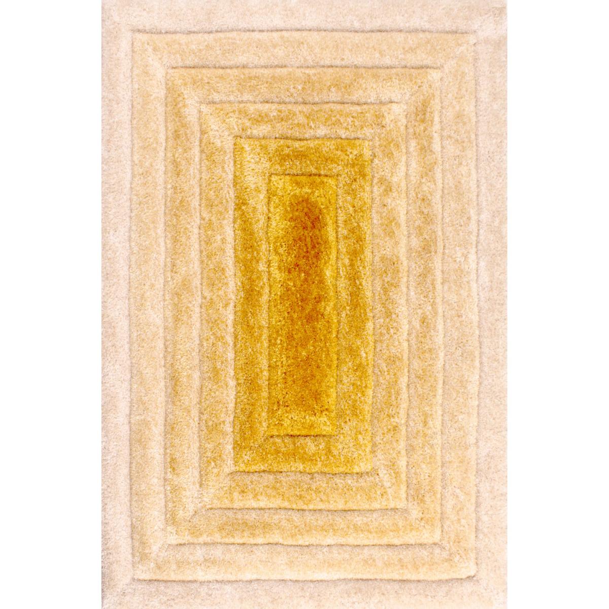 3D Time Gate Ombre Shaggy Rugs in Ochre Yellow 120x170cm – image 5