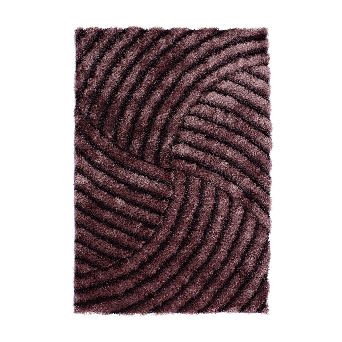 Dallas Carved Shaggy Modern Rugs in Mauve&nbsp;60x120cm – image 5