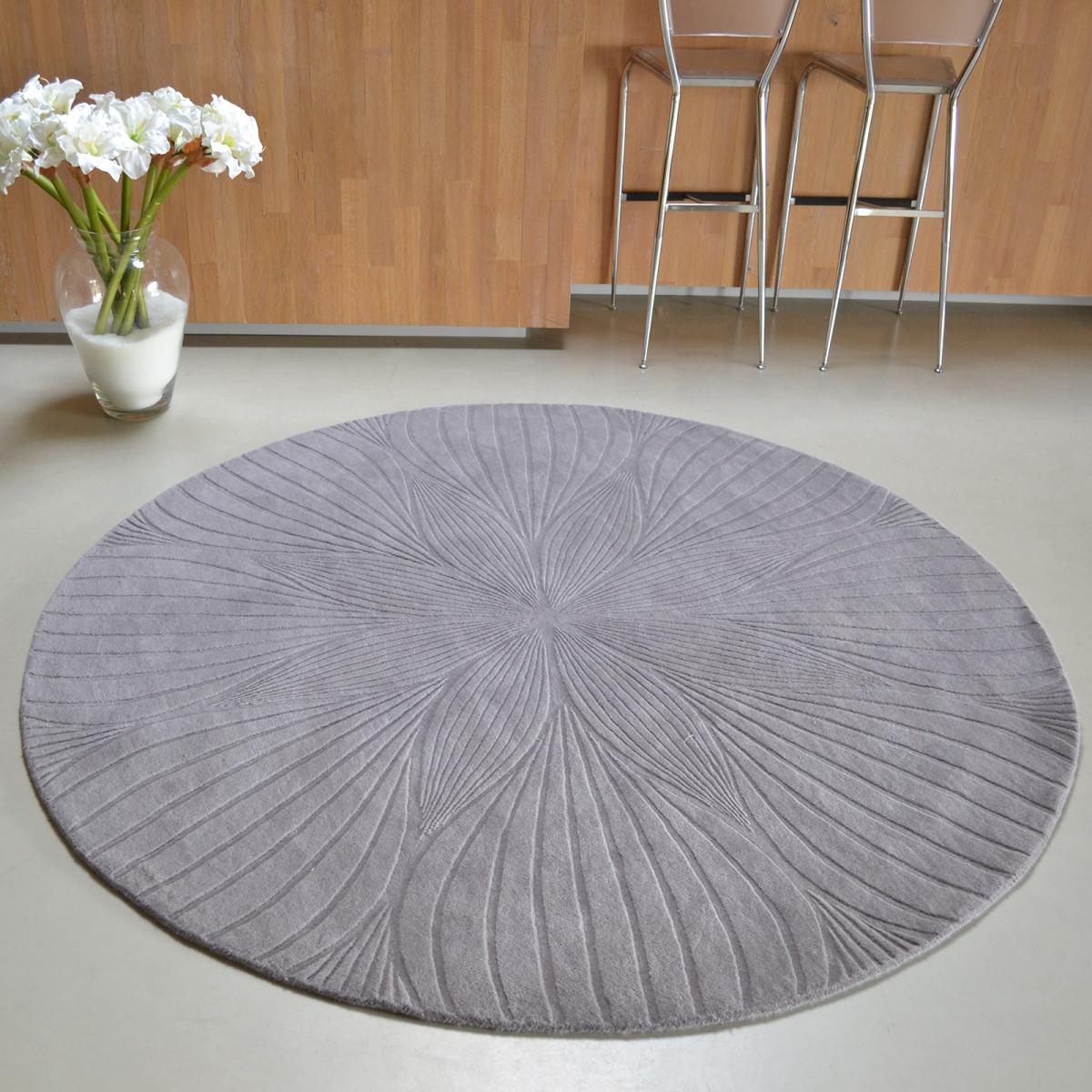 Folia Round Circle Modern Floral Rugs 38305 by Wedgwood200x200cm – image 2