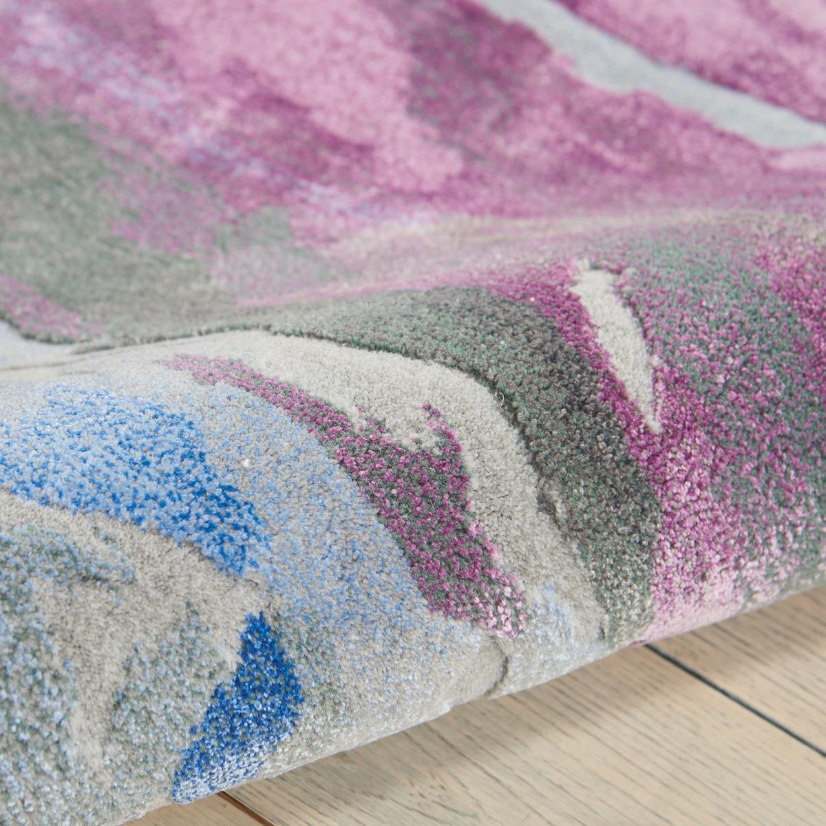 Prismatic Modern Abstract Rugs PRS11 Silver Grey by Nourison 114x175cm – image 3