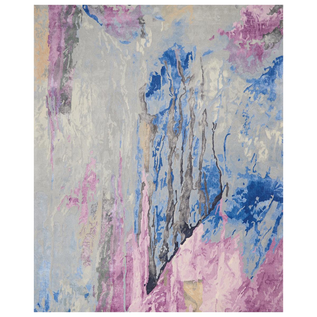 Prismatic Modern Abstract Rugs PRS11 Silver Grey by Nourison 114x175cm – image 5