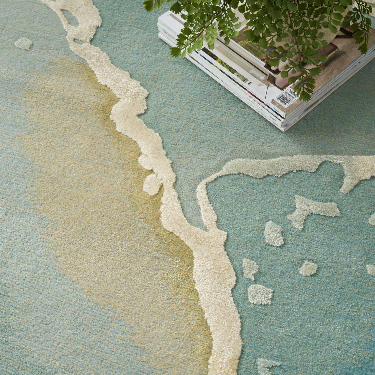 Prismatic Abstract Rugs PRS27 by Nourison in Grey Seafoam168x226cm – image 3