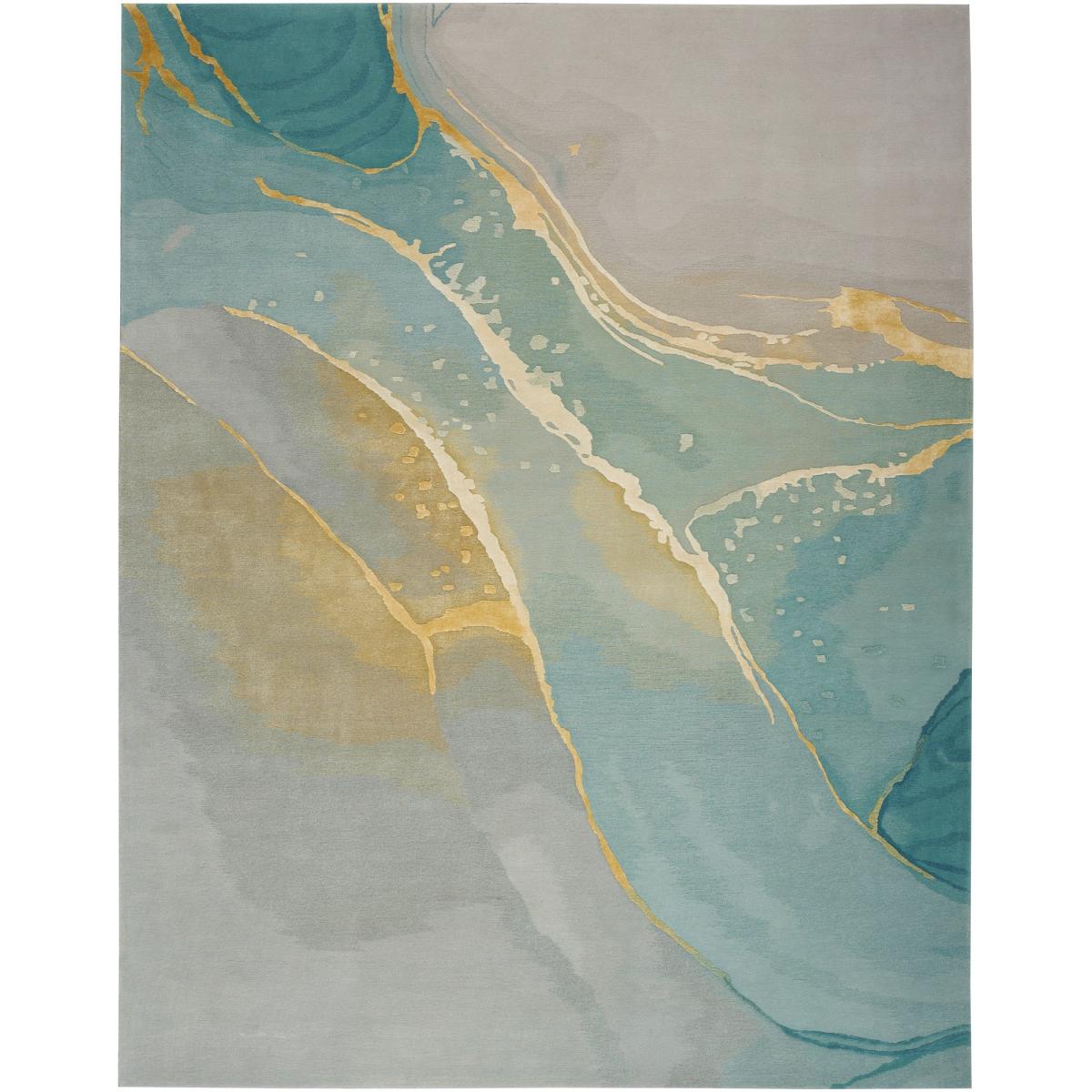 Prismatic Abstract Rugs PRS27 by Nourison in Grey Seafoam168x226cm – image 5