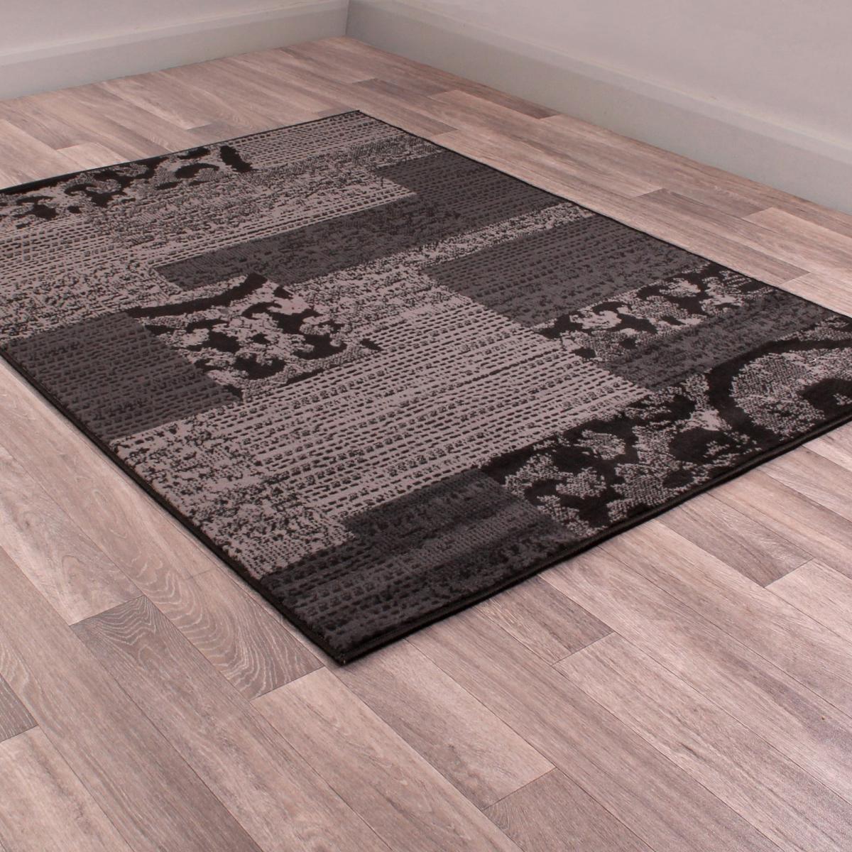 Patch Block Rugs in Black by Rugstyle 120x160cm – image 5
