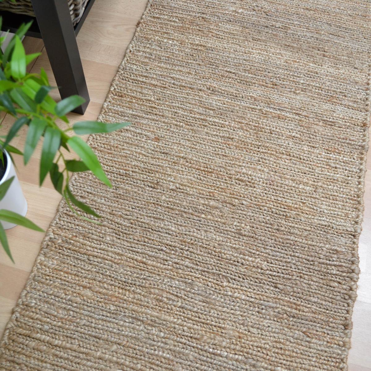 Jute Soumak Woven Modern Hallway Runner Rugs in Natural&nbsp;66x200cm – image 4