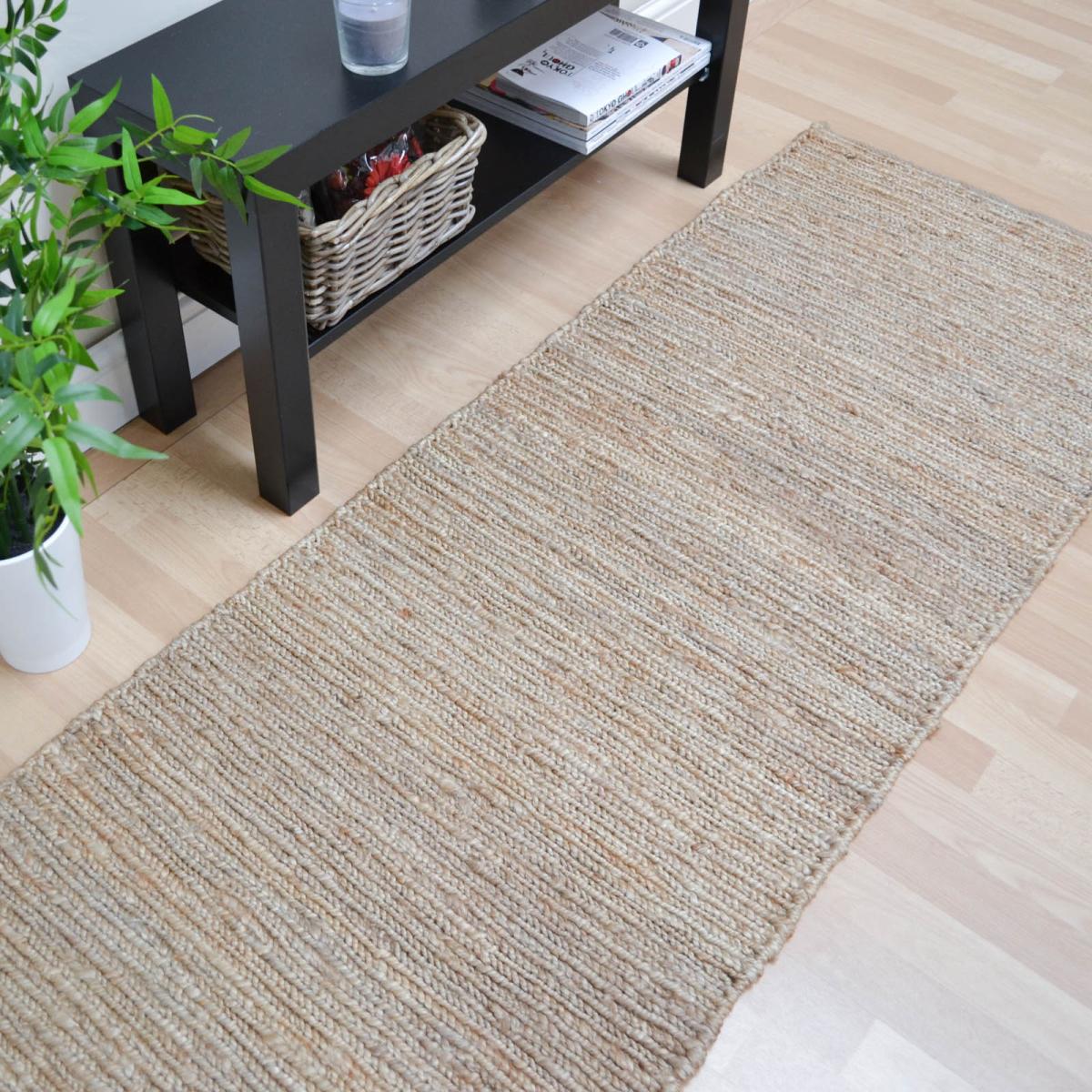 Jute Soumak Woven Modern Hallway Runner Rugs in Natural&nbsp;66x200cm – image 5