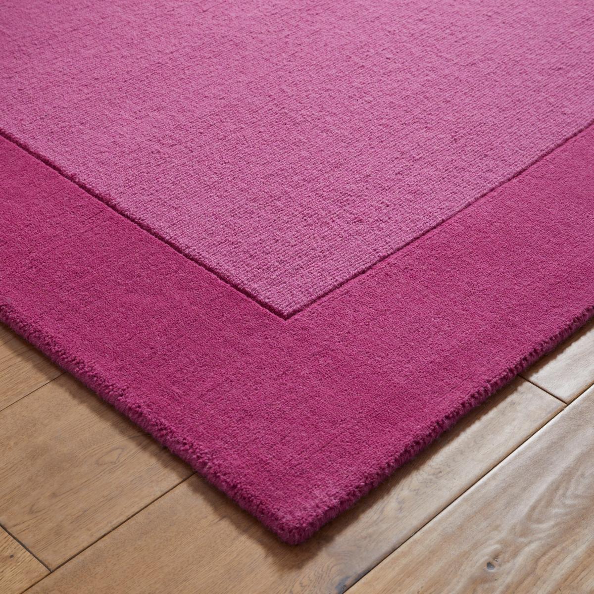 Colours Bordered Wool Rug in Pink160x235cm – image 3