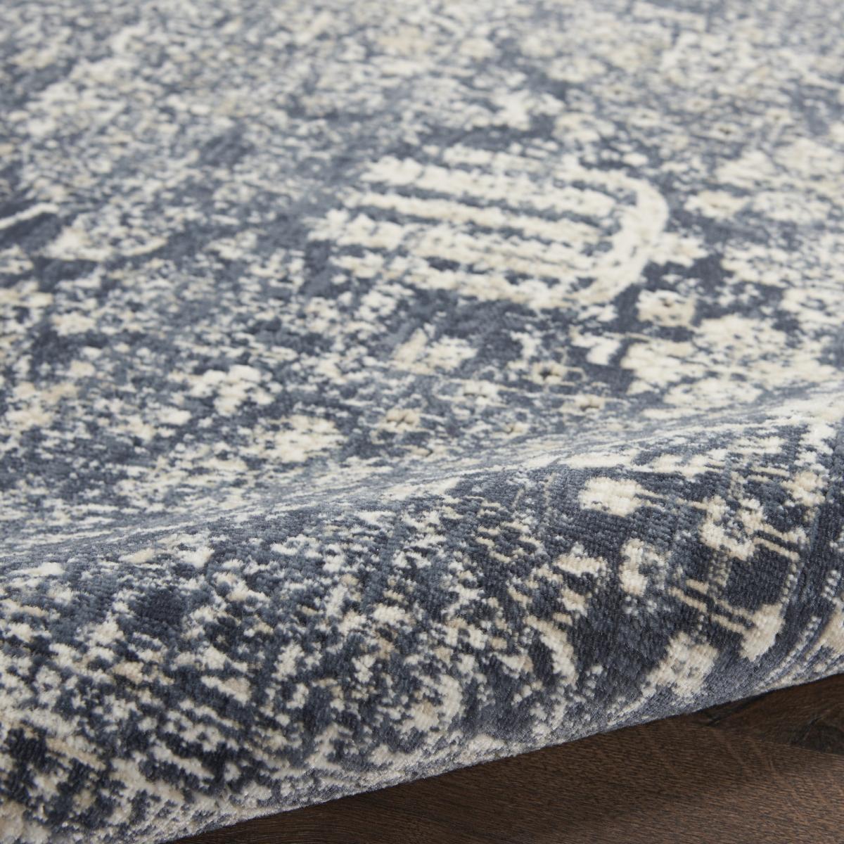 Malta Traditional Border Rugs MAI12 by Kathy Ireland in Navy Ivory 119x170cm – image 3