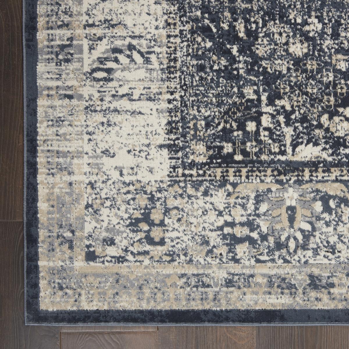 Malta Traditional Border Rugs MAI12 by Kathy Ireland in Navy Ivory 119x170cm – image 4