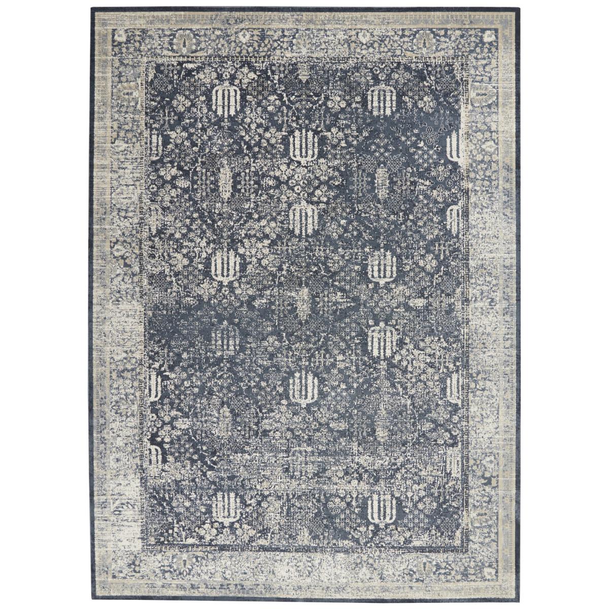 Malta Traditional Border Rugs MAI12 by Kathy Ireland in Navy Ivory 119x170cm – image 5