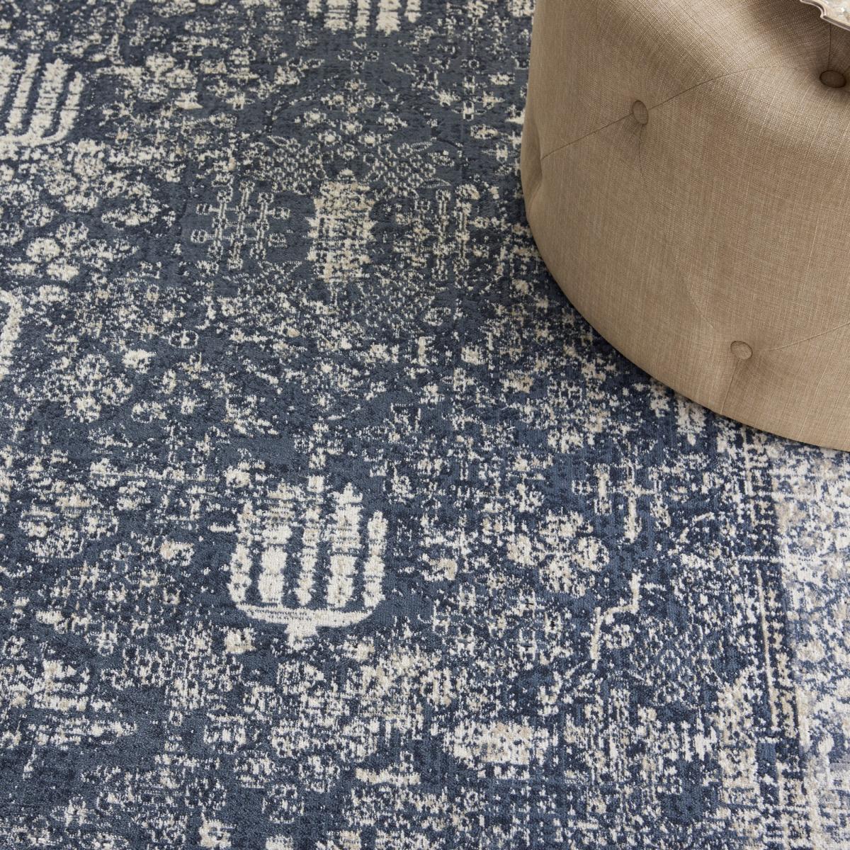 Malta Traditional Border Rugs MAI12 by Kathy Ireland in Navy Ivory 119x170cm – image 1