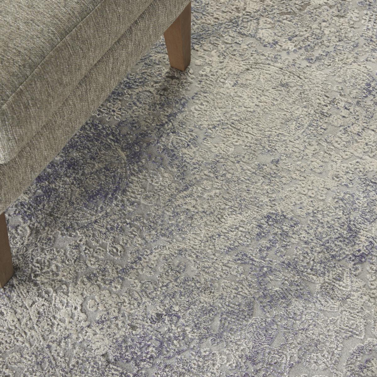 Rustic Textures Abstract Rugs RUS09 in Ivory Light Blue&nbsp;119x180cm – image 3