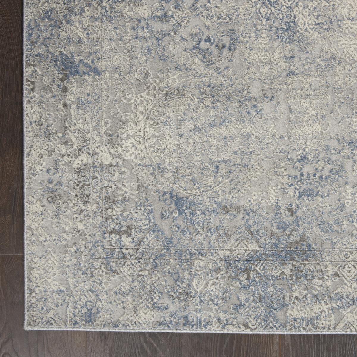 Rustic Textures Abstract Rugs RUS09 in Ivory Light Blue&nbsp;119x180cm – image 4