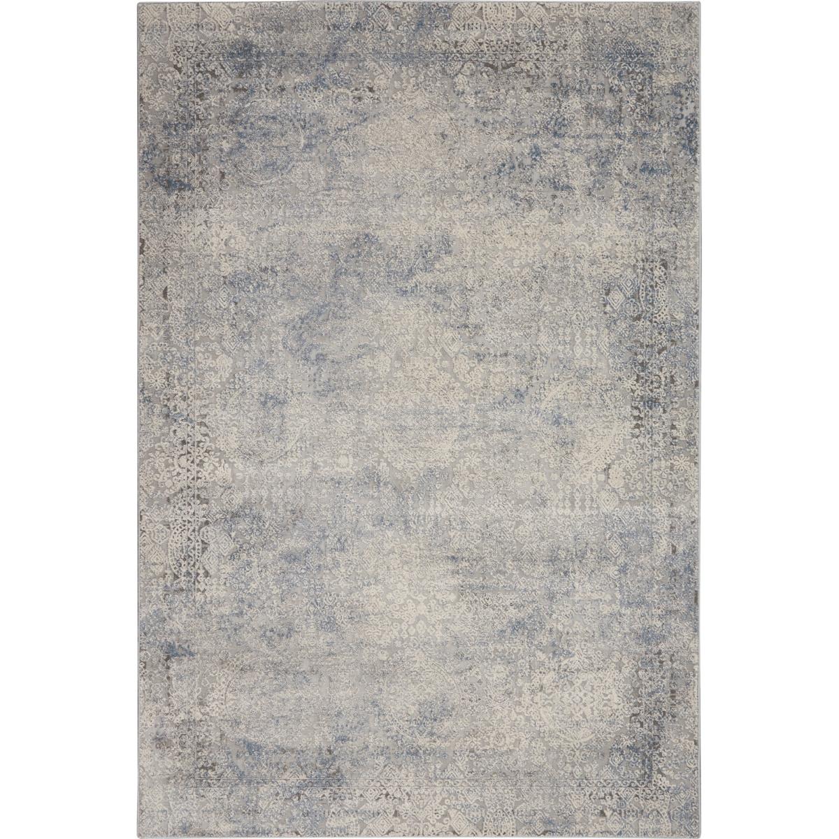 Rustic Textures Abstract Rugs RUS09 in Ivory Light Blue&nbsp;119x180cm – image 5