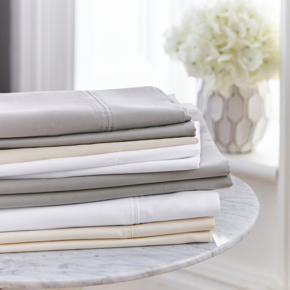 Plain Housewife Pillowcase By Bedeck of Belfast in Chalk Cream 90x50cm – image 2