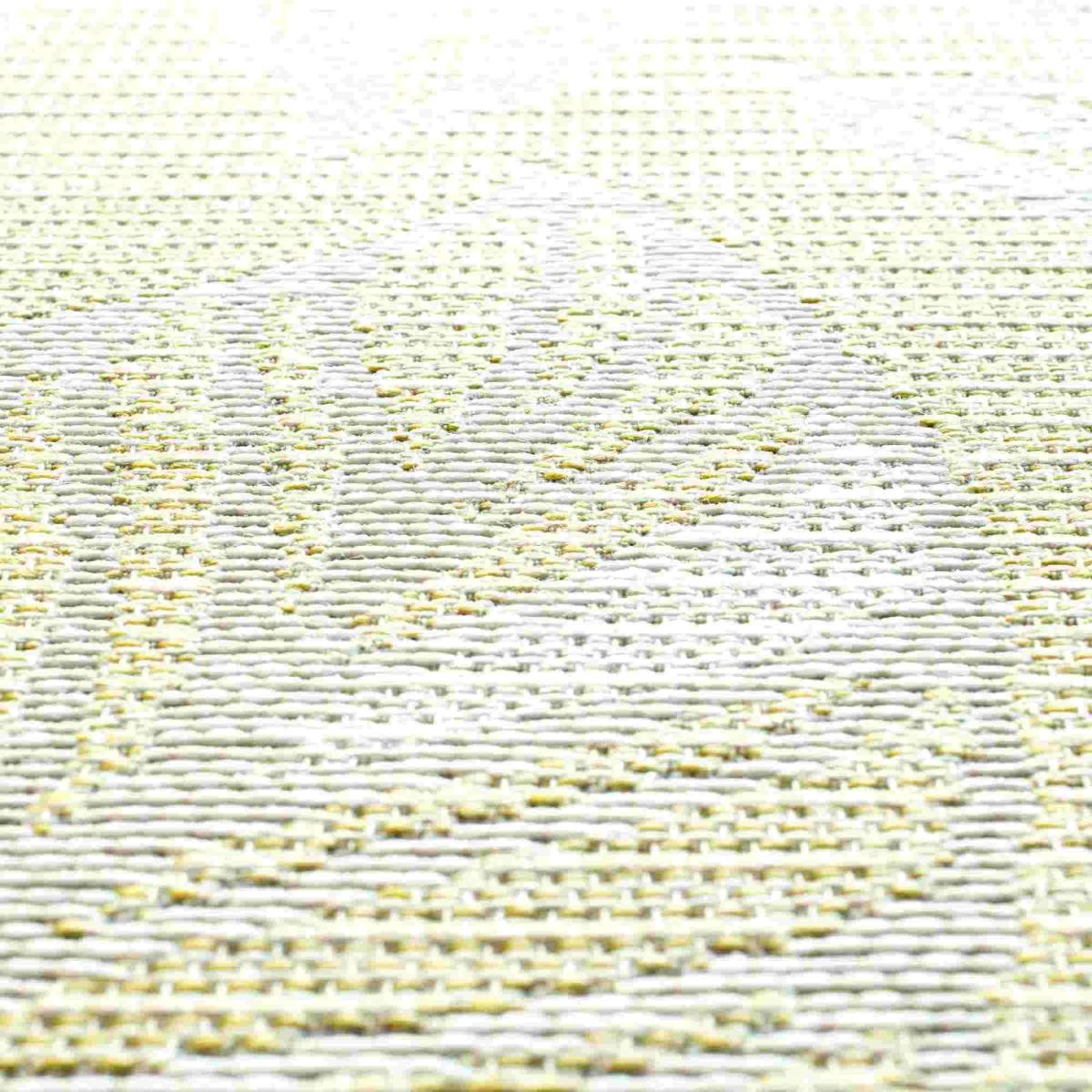 Newquay Leaf Flatweave Outdoor Rugs 96014 2007 Gold – image 2