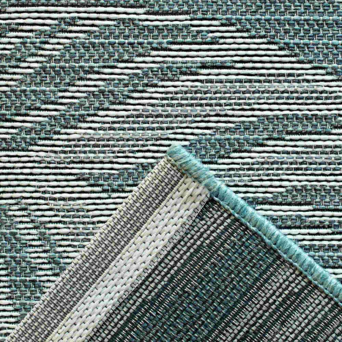 Newquay Botanical Leaf Indoor Outdoor Rugs 96014 5009 in Light Blue 200x290cm – image 2