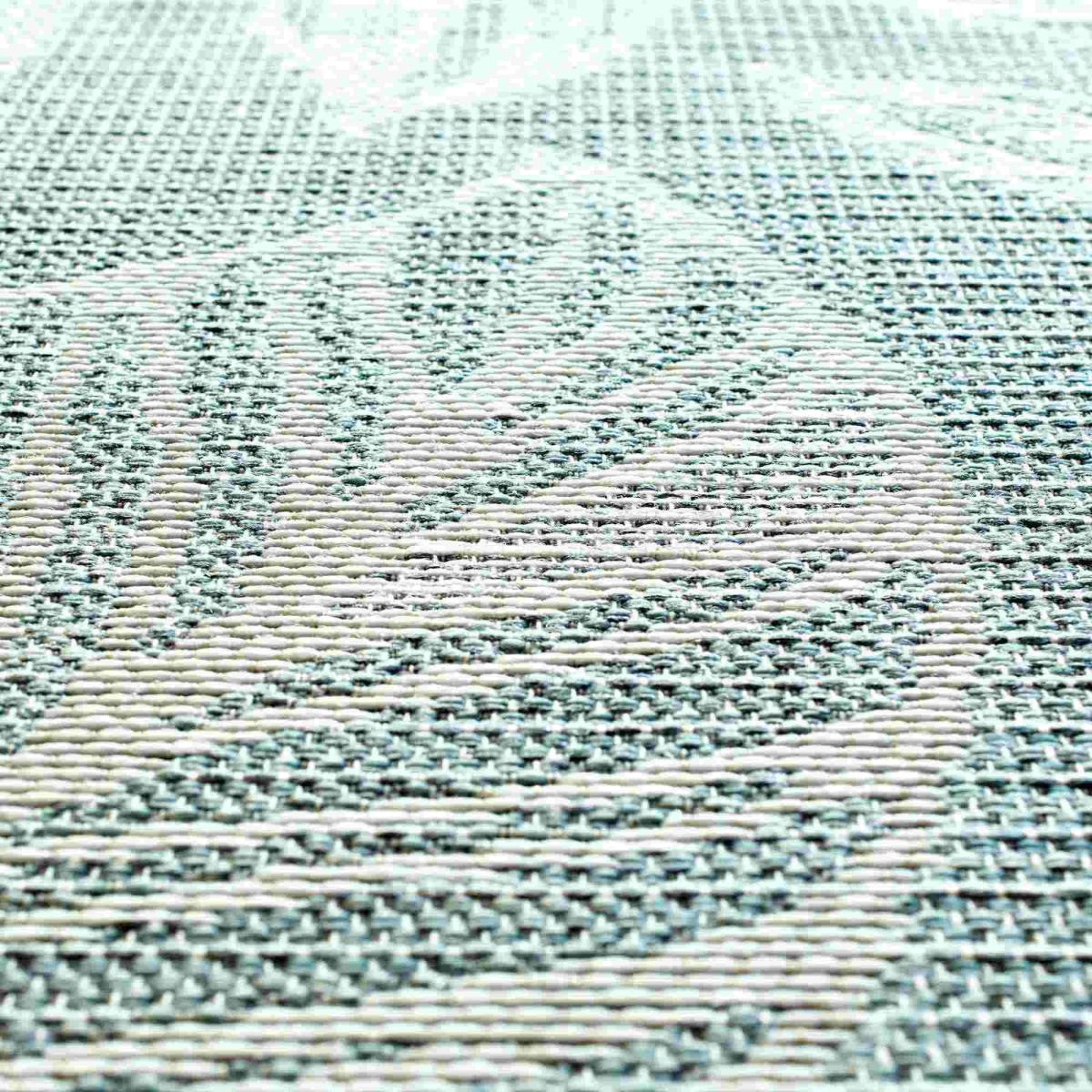 Newquay Botanical Leaf Indoor Outdoor Rugs 96014 5009 in Light Blue 200x290cm – image 3