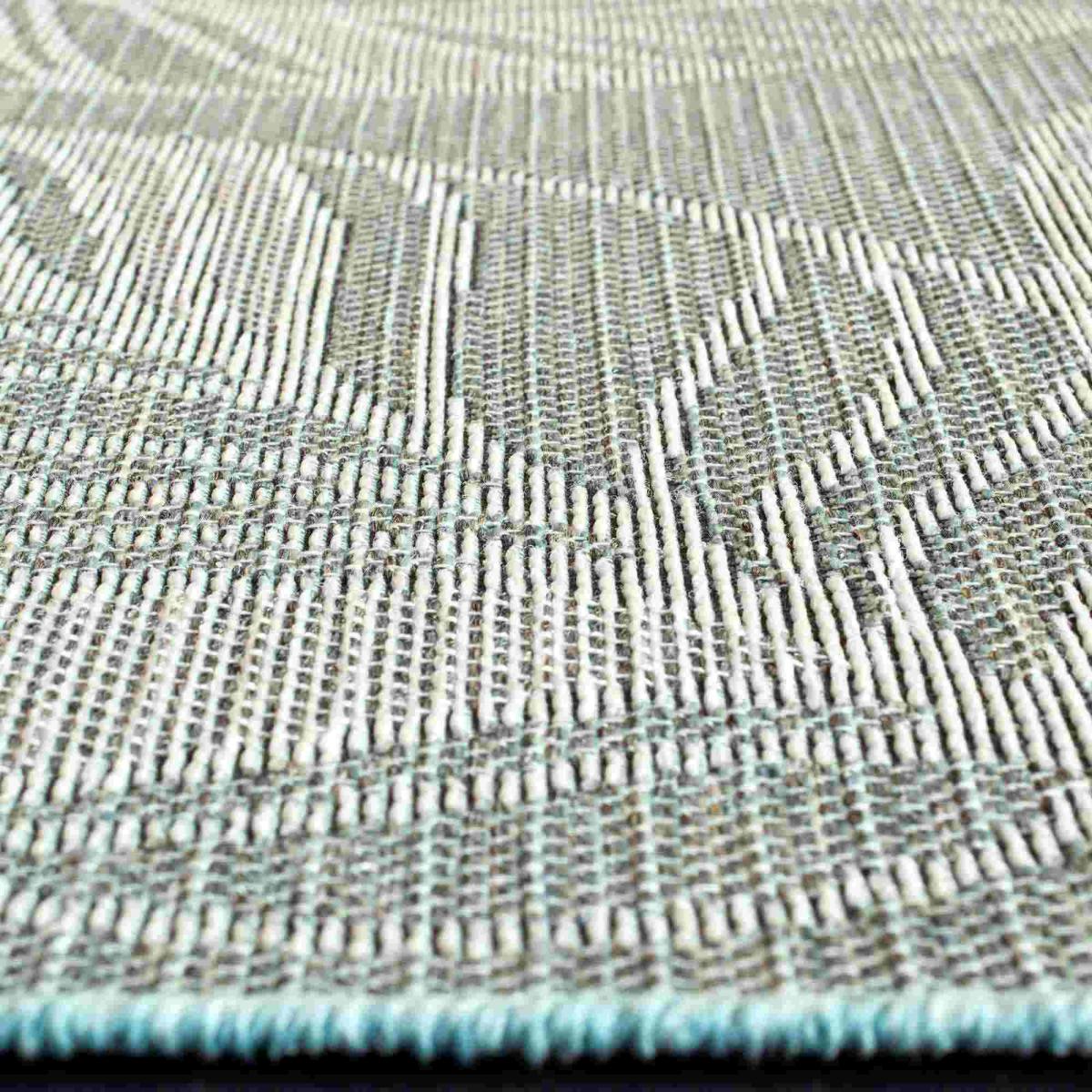 Newquay Botanical Leaf Indoor Outdoor Rugs 96014 5009 in Light Blue 200x290cm – image 4