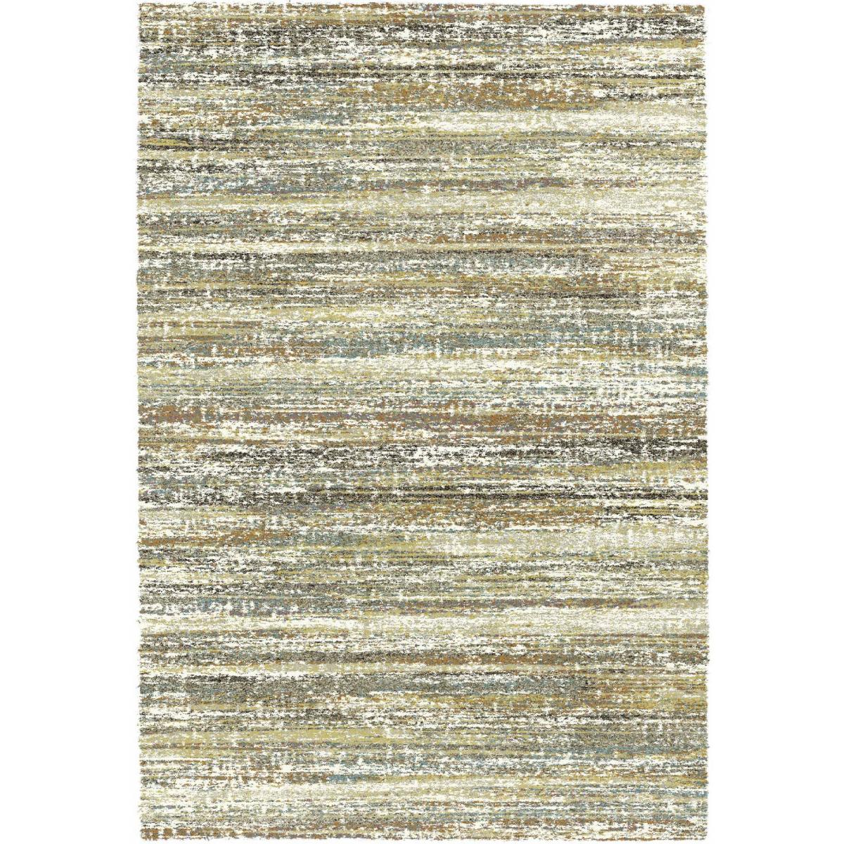 Mehari Shaggy Striped Rugs 23094 6969 in Mustard Yellow 200x200cm – image 5
