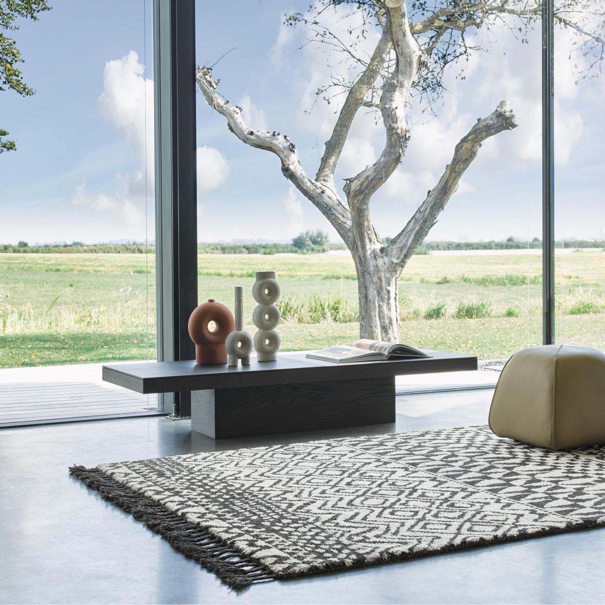 Arabiska Marakesh 063201 Moroccan Tassel Rugs in Beige Black by Brink and Campman – image 1