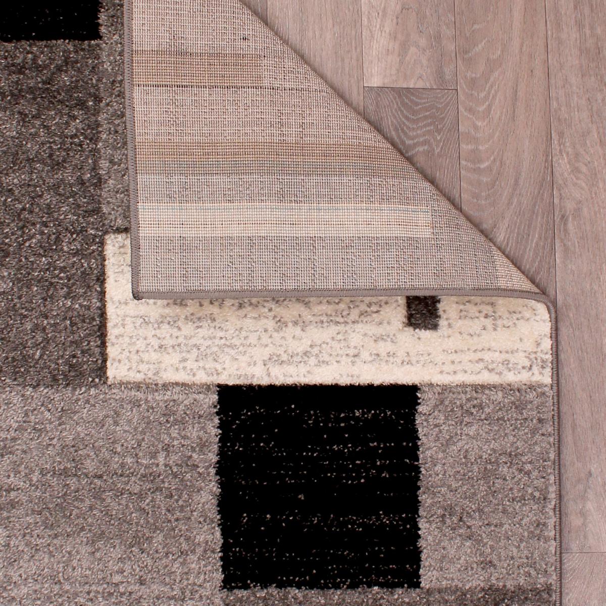 Blocks Rugs in Dark Light Grey by Rugstyle 150x210cm – image 2