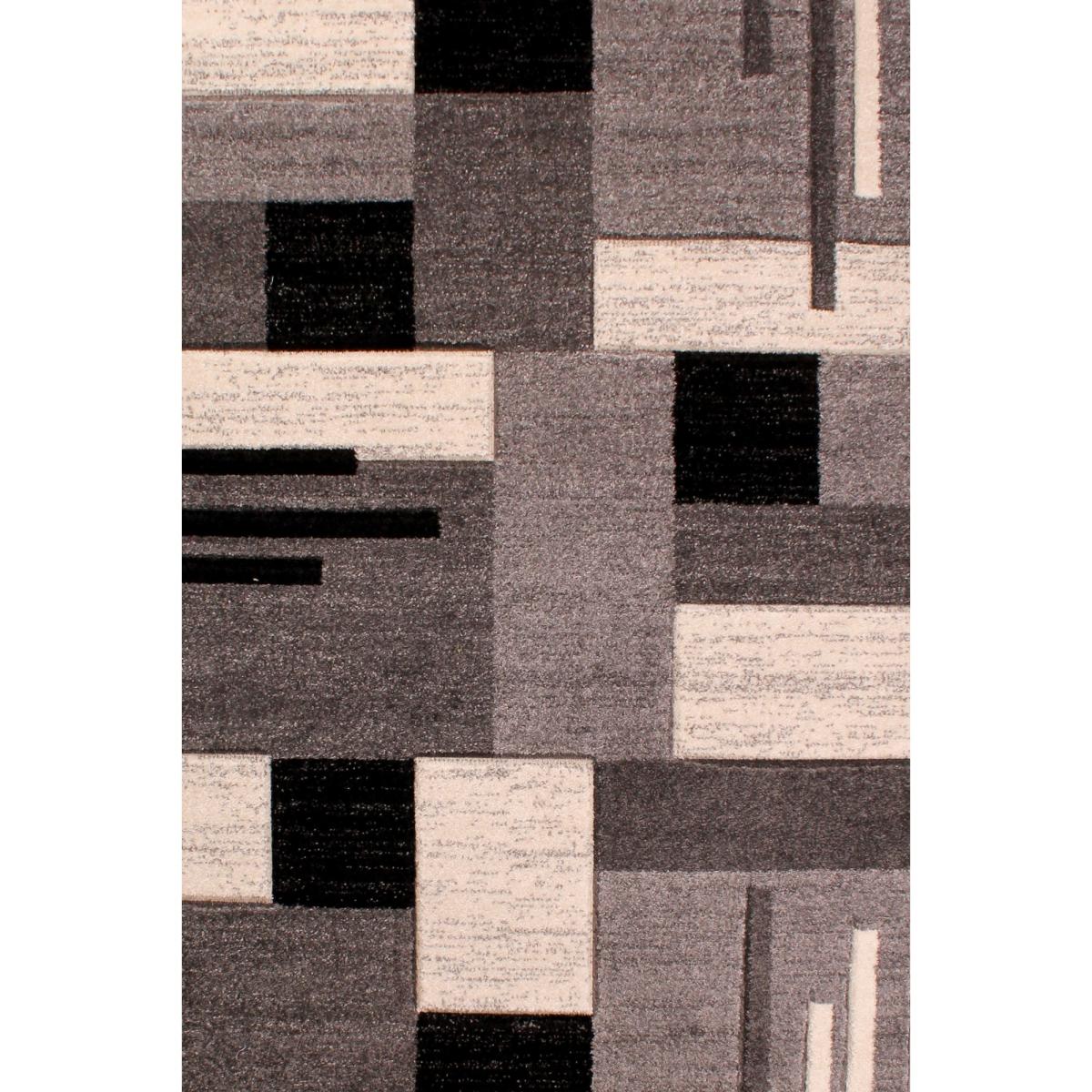 Blocks Rugs in Dark Light Grey by Rugstyle 150x210cm – image 5