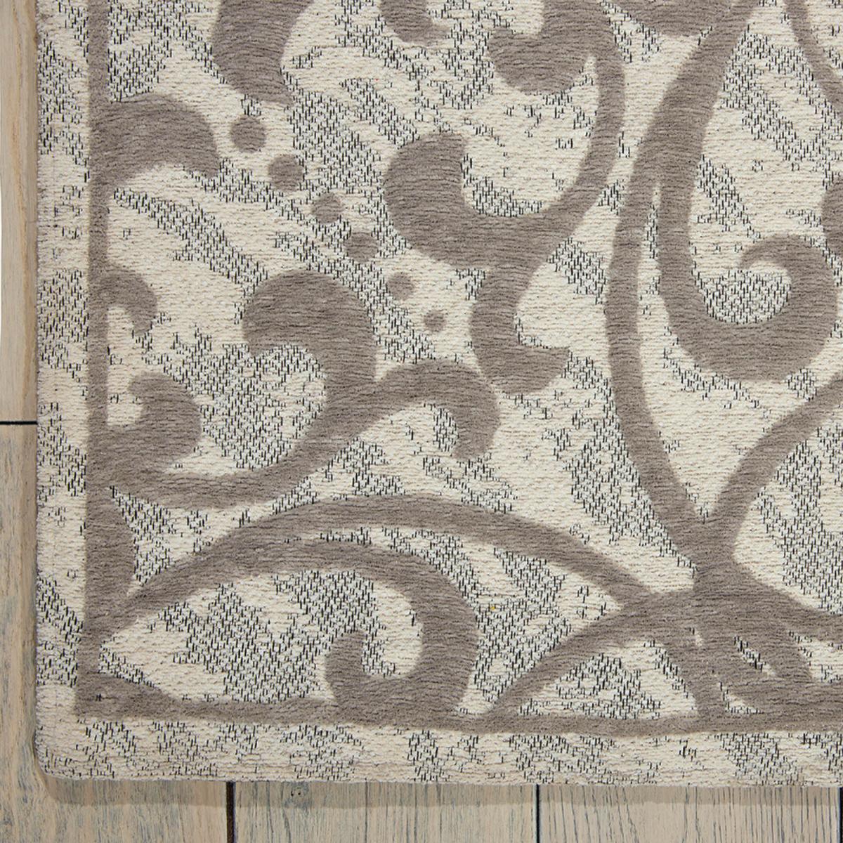 Damask Rugs DAS01 in Ivory and Grey by Nourison – image 2