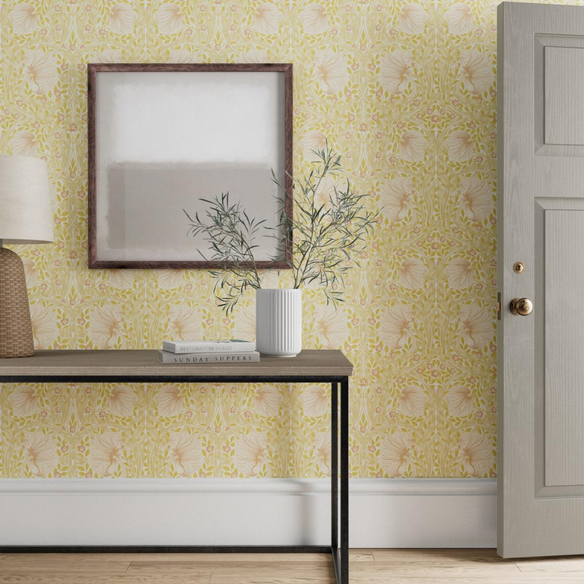 Pimpernel Wallpaper 217065 by Morris & Co in Sunflower Pink&nbsp;Roll – image 2