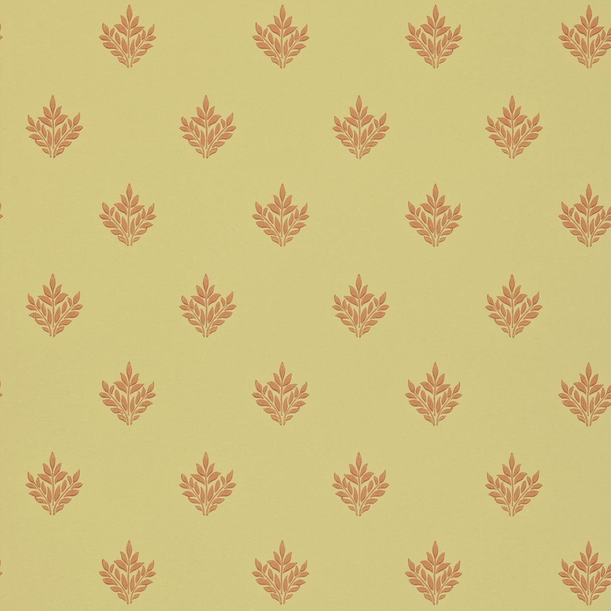 Pearwood Wallpaper 106 by Morris & Co in Russet Honeycomb Roll