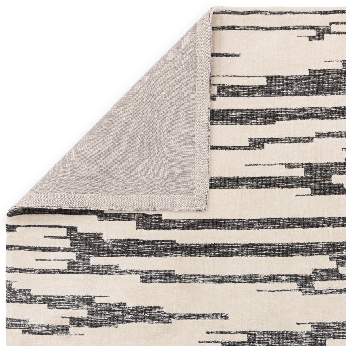 Mason Ikat Modern Abstract Rugs in Charcoal Grey Cream160x230cm – image 4