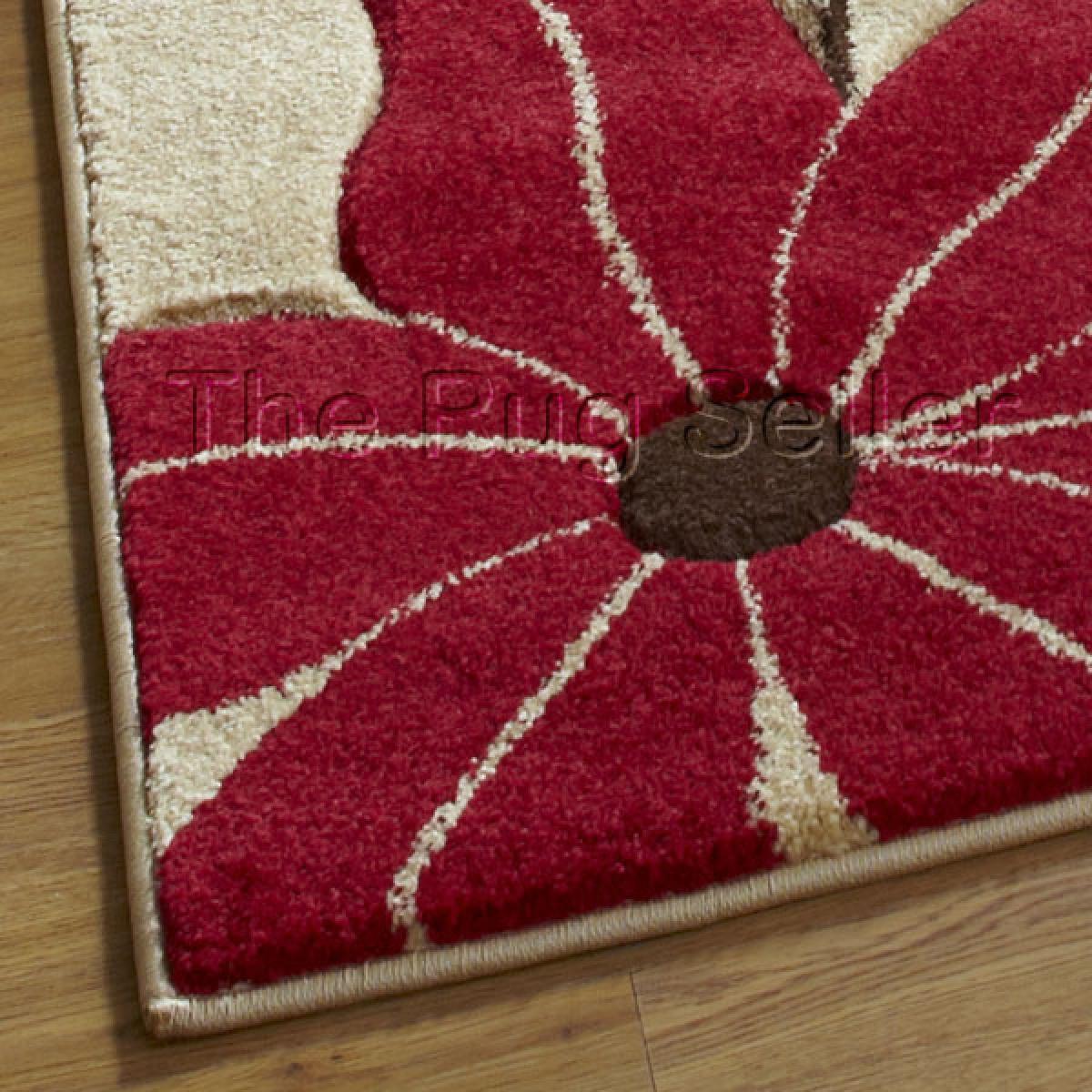 Verona OC15 Hand Carved Rugs in Beige Red – image 2
