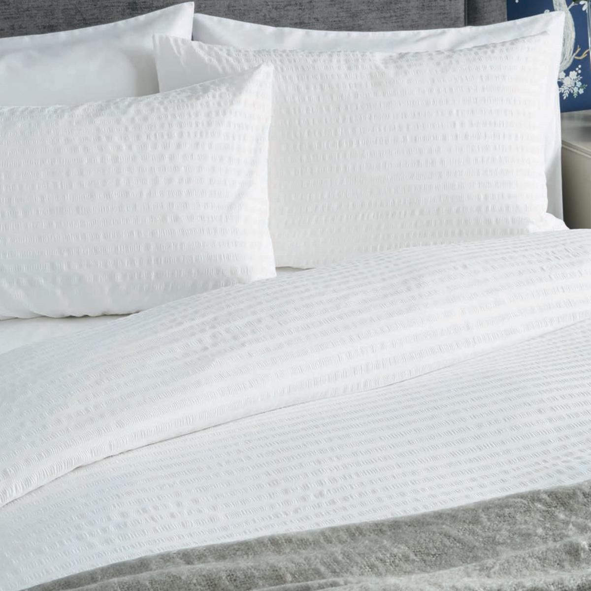 Emma Seersucker Bedding Set by Laura Ashley in White50x75cm – image 2