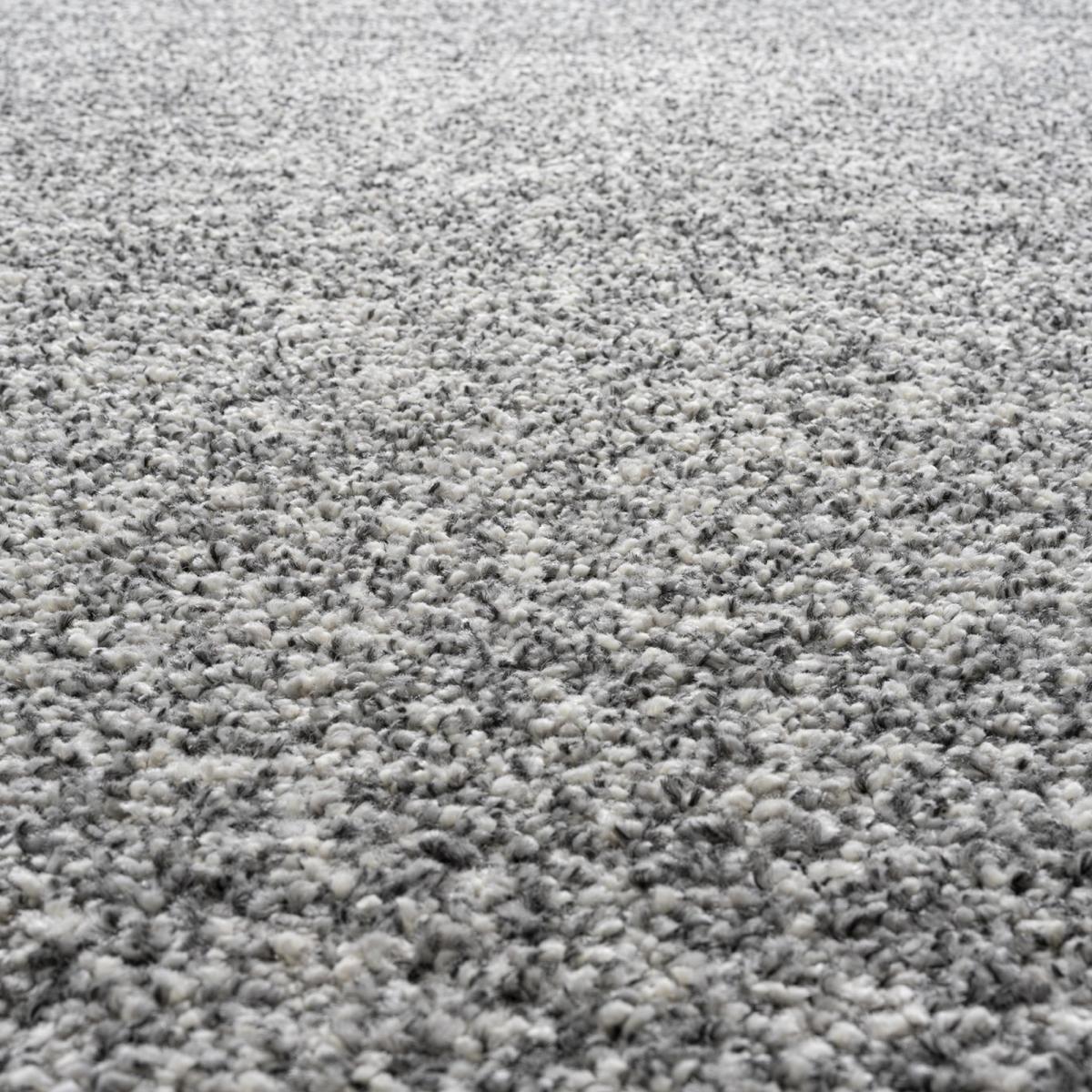 Mehari 23500 4258 Mottled Speckled Shaggy Circle Rugs in Silver – image 2