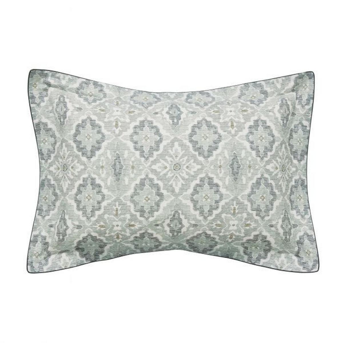 Navah Floral Geometric Cotton Bedding in Sage Green 48x74cm – image 3