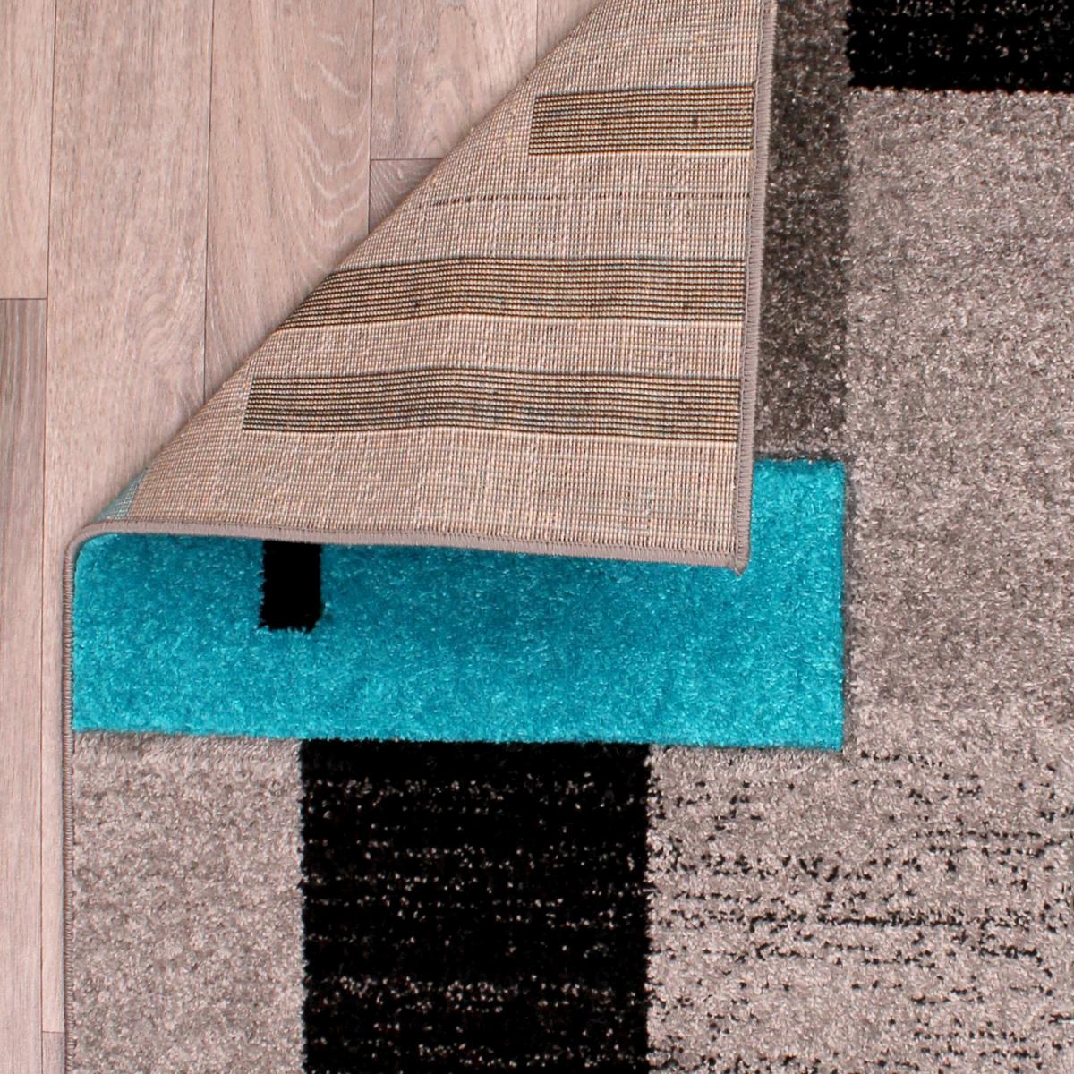 Blocks Rugs in Grey Blue by Rugstyle&nbsp;70x140cm – image 2