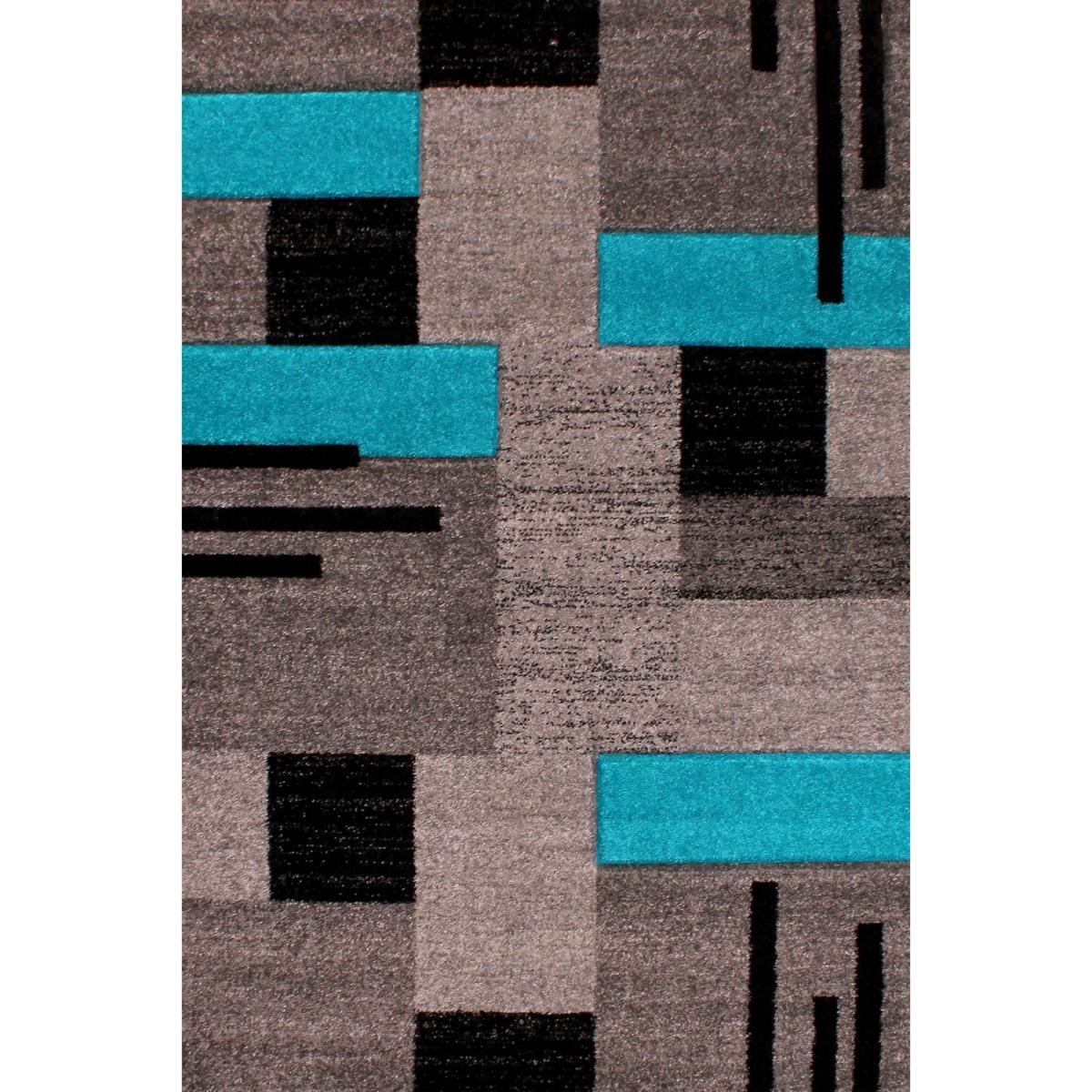 Blocks Rugs in Grey Blue by Rugstyle&nbsp;70x140cm – image 5