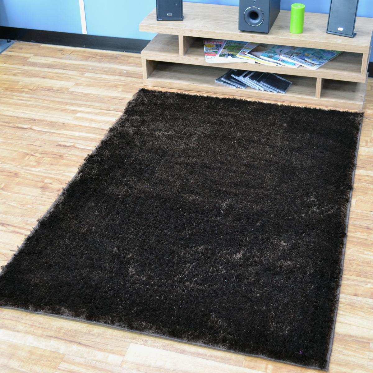 Sheen Shaggy Rugs in Choco