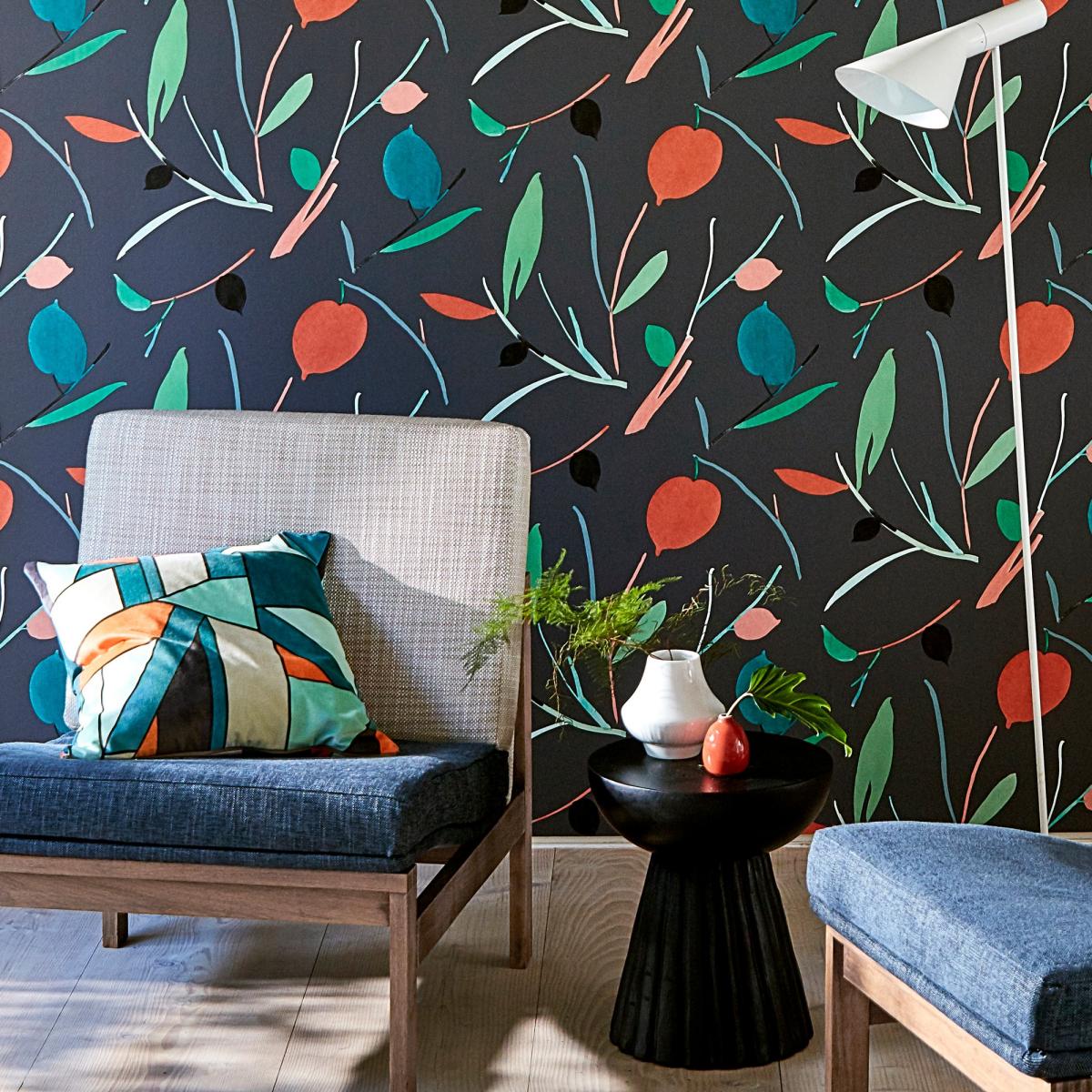 Oxalis Wallpaper 111997 by Scion in Pimento Marine Roll – image 2