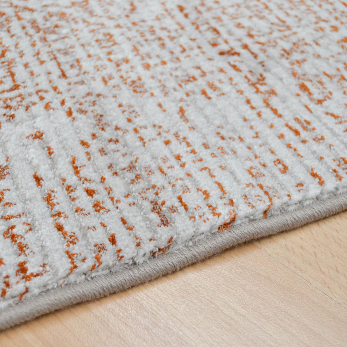 Grandeur Traditional Damask Rugs in Terracotta Orange240x330cm – image 3