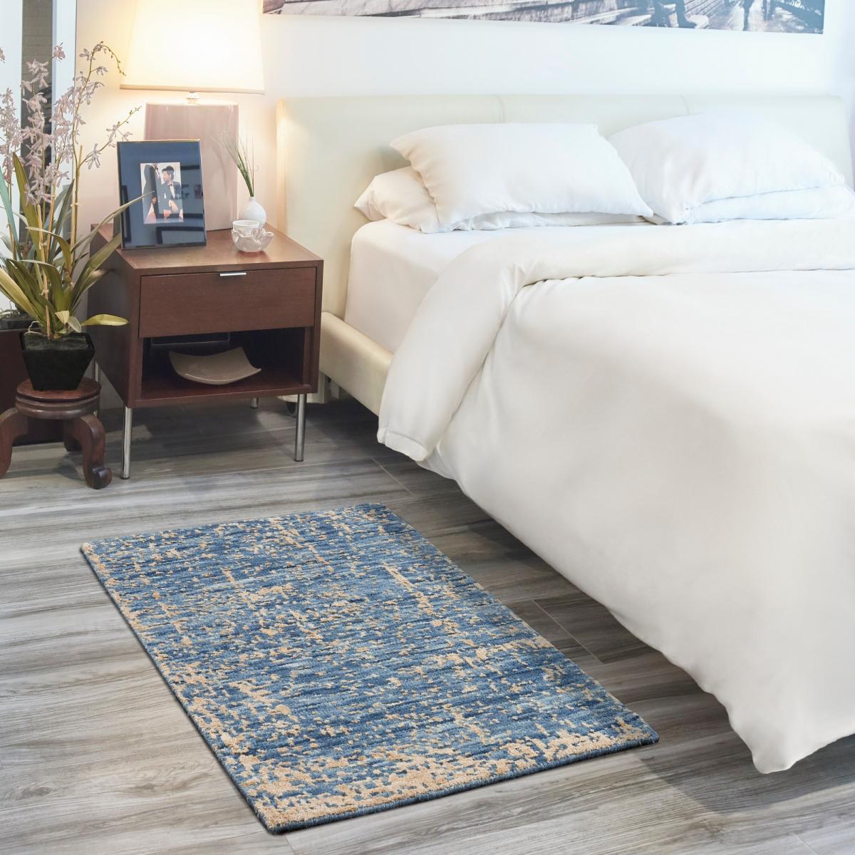 Luna Abstract Rugs LUN01 by Nourison in Dark Blue Mocha – image 2