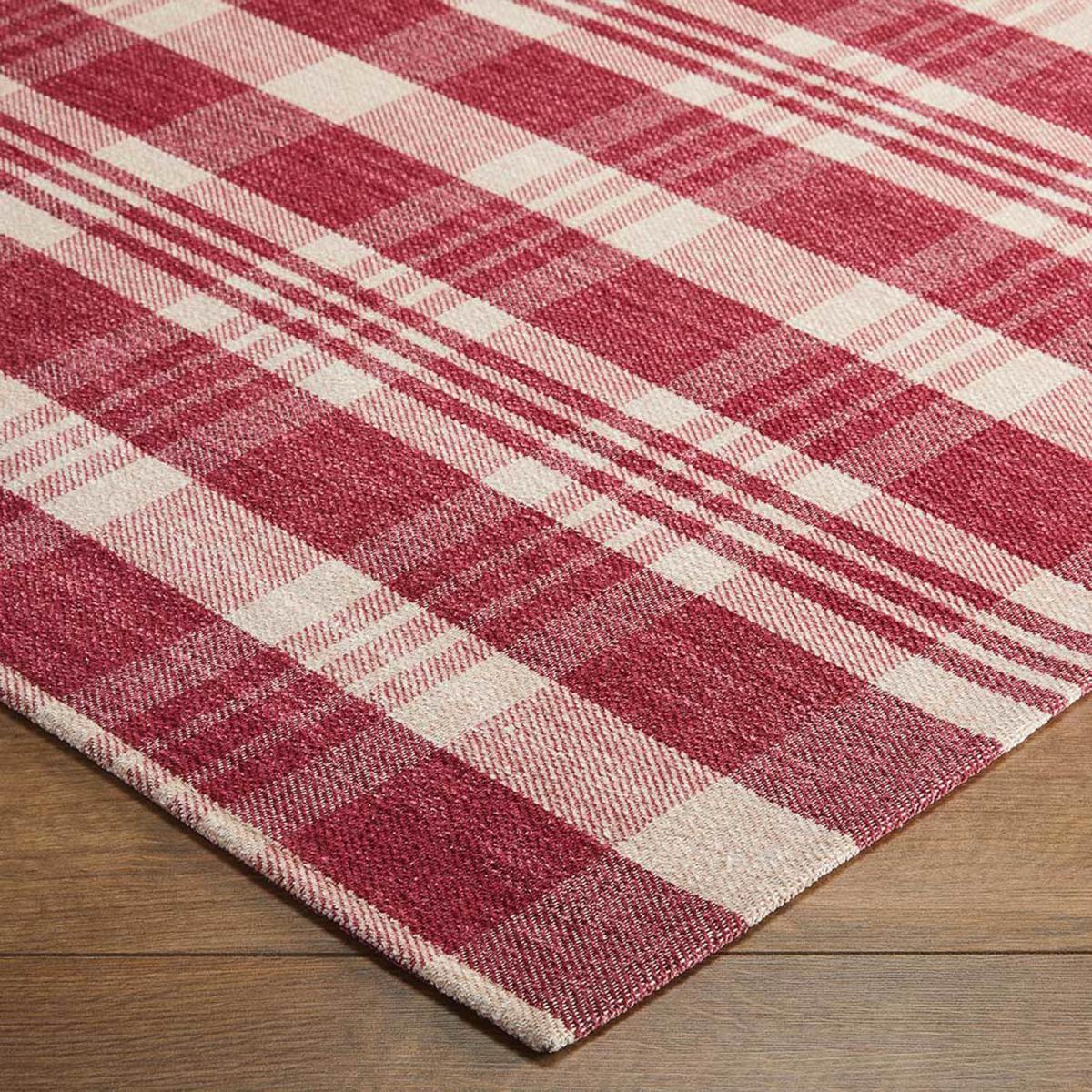 Cottage Washable Flatweave rugs 21S in Red55x85cm – image 2