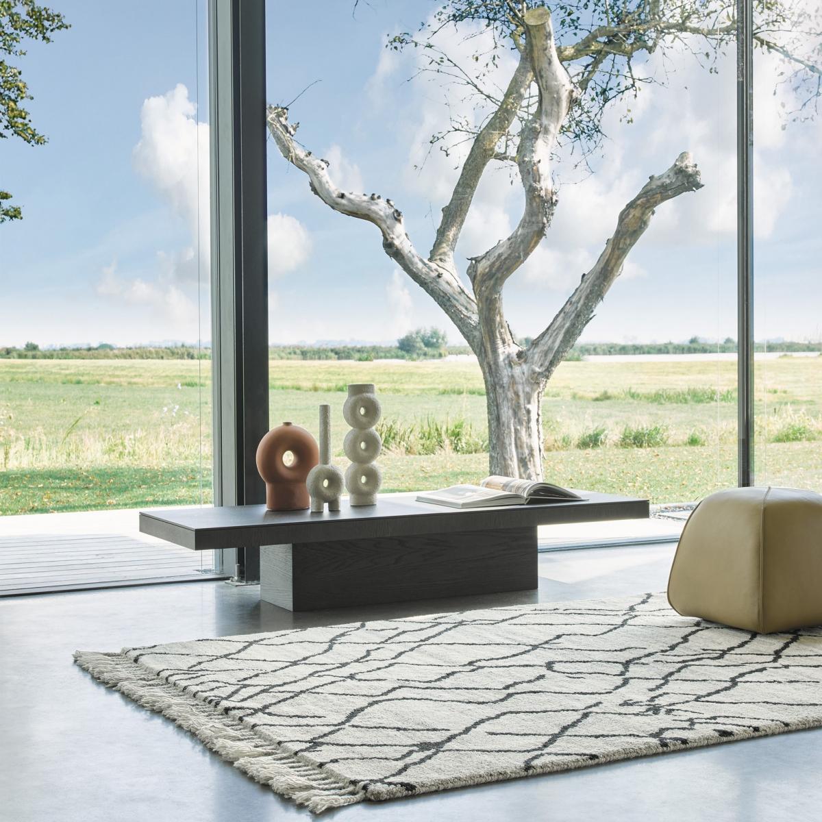 Arabiska Diamant 063101 Moroccan Tassel Rugs in Beige Black by Brink and Campman – image 1