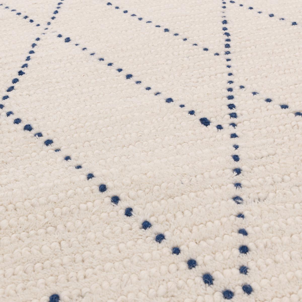 Nepal Boho Linear Berber Wool Rugs in Cream Blue200x290cm – image 2