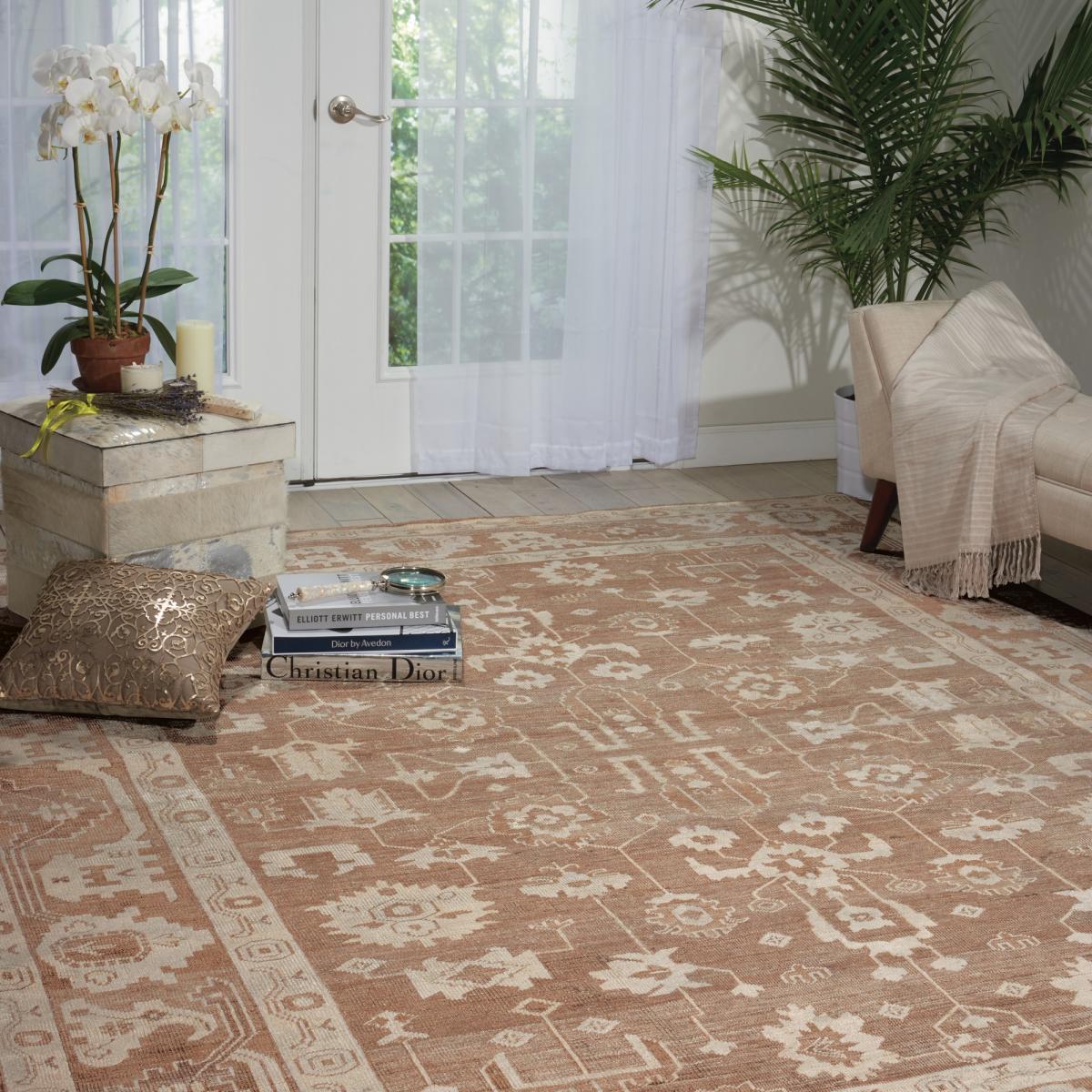 Aldora ALD06 Traditional Bordered Rugs in Mocha by Nourison 168x244cm – image 2