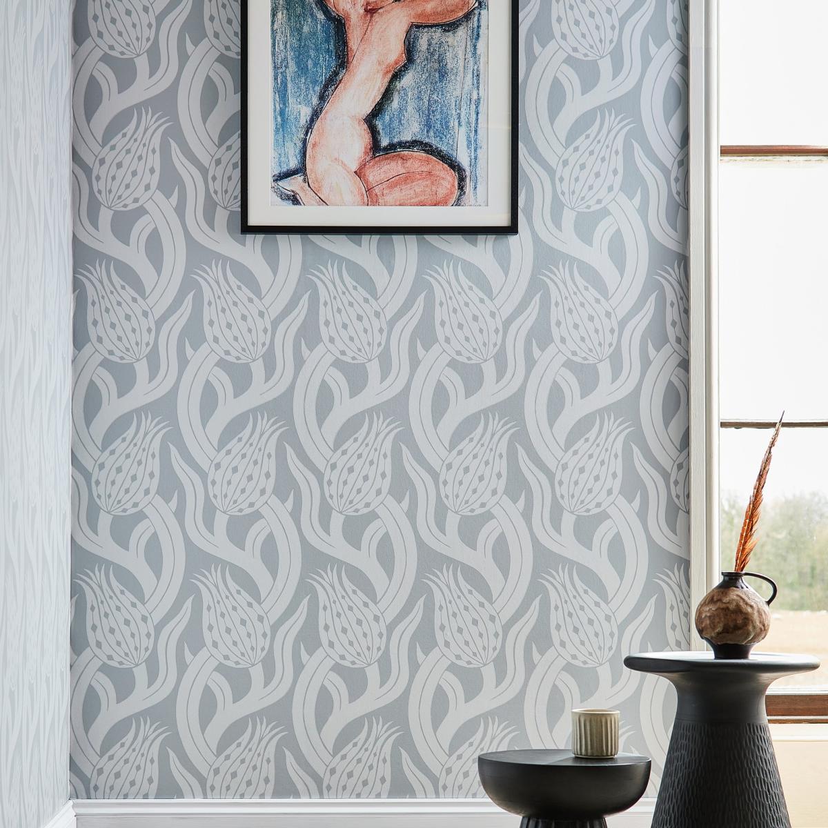 Persian Tulip Wallpaper 312995 by Zoffany in Quartz Grey Roll – image 1
