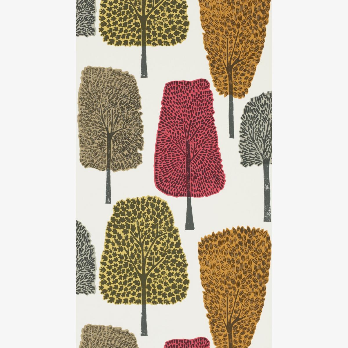 Cedar Wallpaper 111085 by Scion in Chilli Tangerine Sulphur Roll