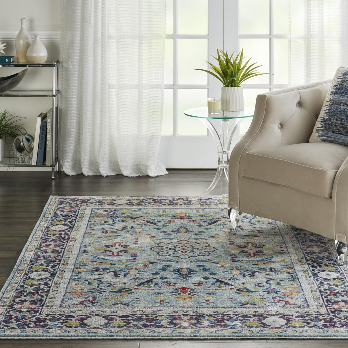 Ankara Global Traditional Persian Rugs ANR14 in Teal blue 122x183cm – image 2