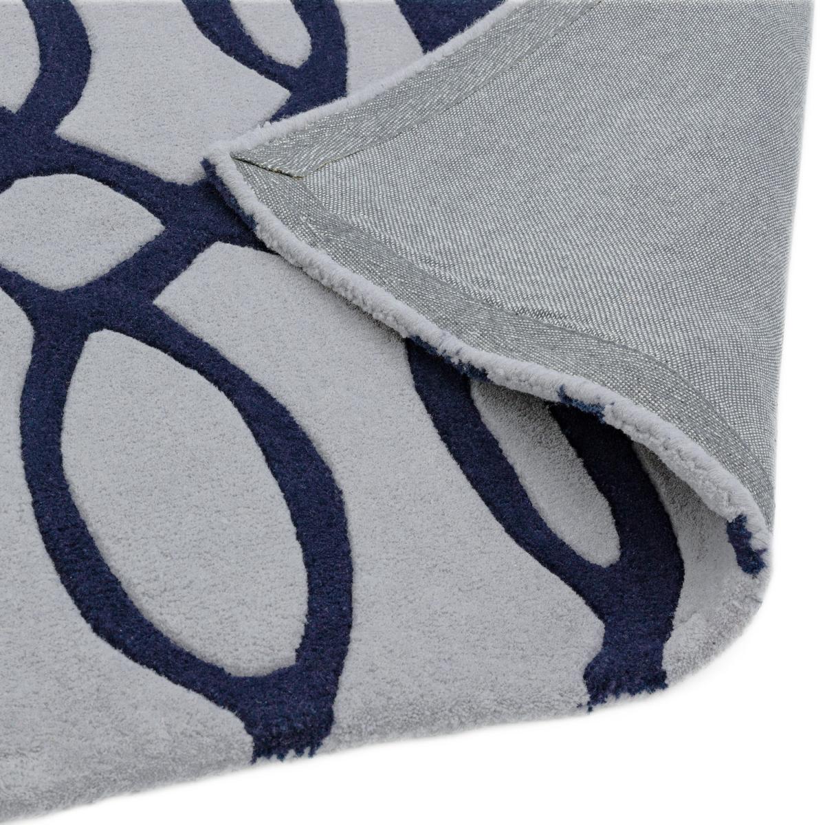 Matrix MAX36 Wire Geometric Wool Runner Rugs in Blue 70x240cm – image 3