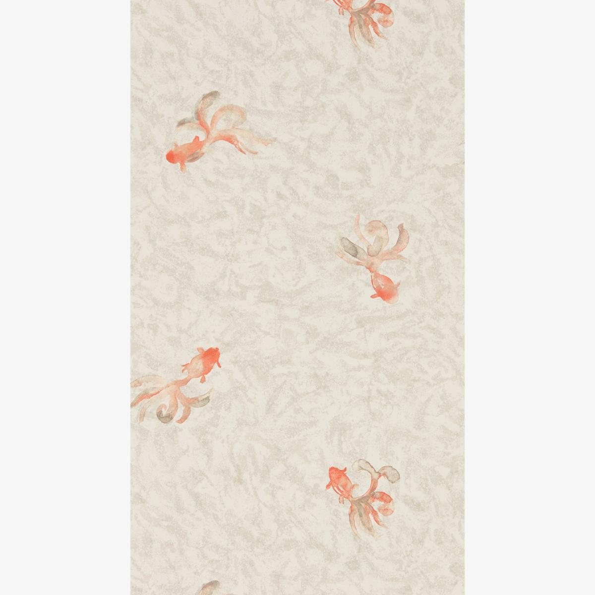 Fantail Wallpaper 216284 by Sanderson in Cream Orange Roll